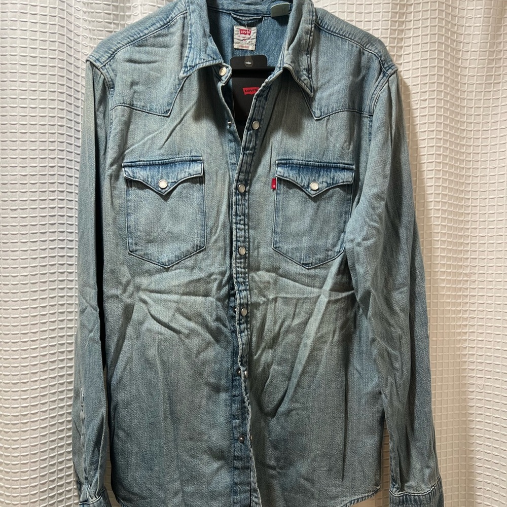Levi's Men's Light Blue Denim Shirt Jacket